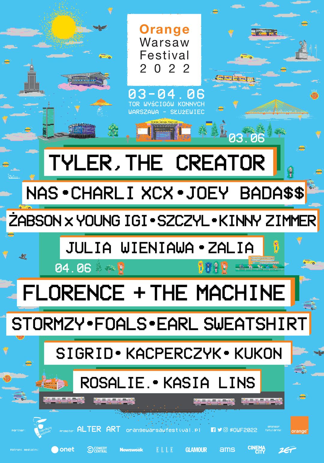 2022 line-up: Tyler, The Creator, Florence and the Machine, Charli XCX, Stormzy, Sigrid, Nas and more
