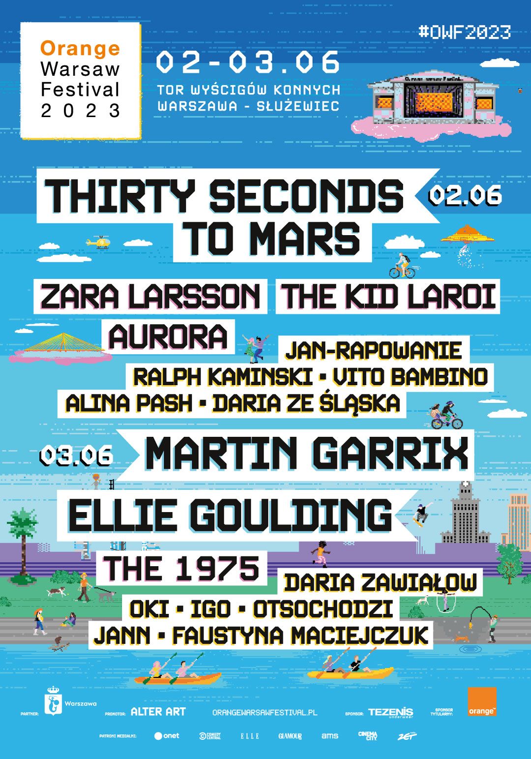 2023 line-up: Thirty Seconds To Mars, Martin Garrix, Ellie Goulding, Zara Larsson, The Kid LAROI, The 1975, Aurora i inni