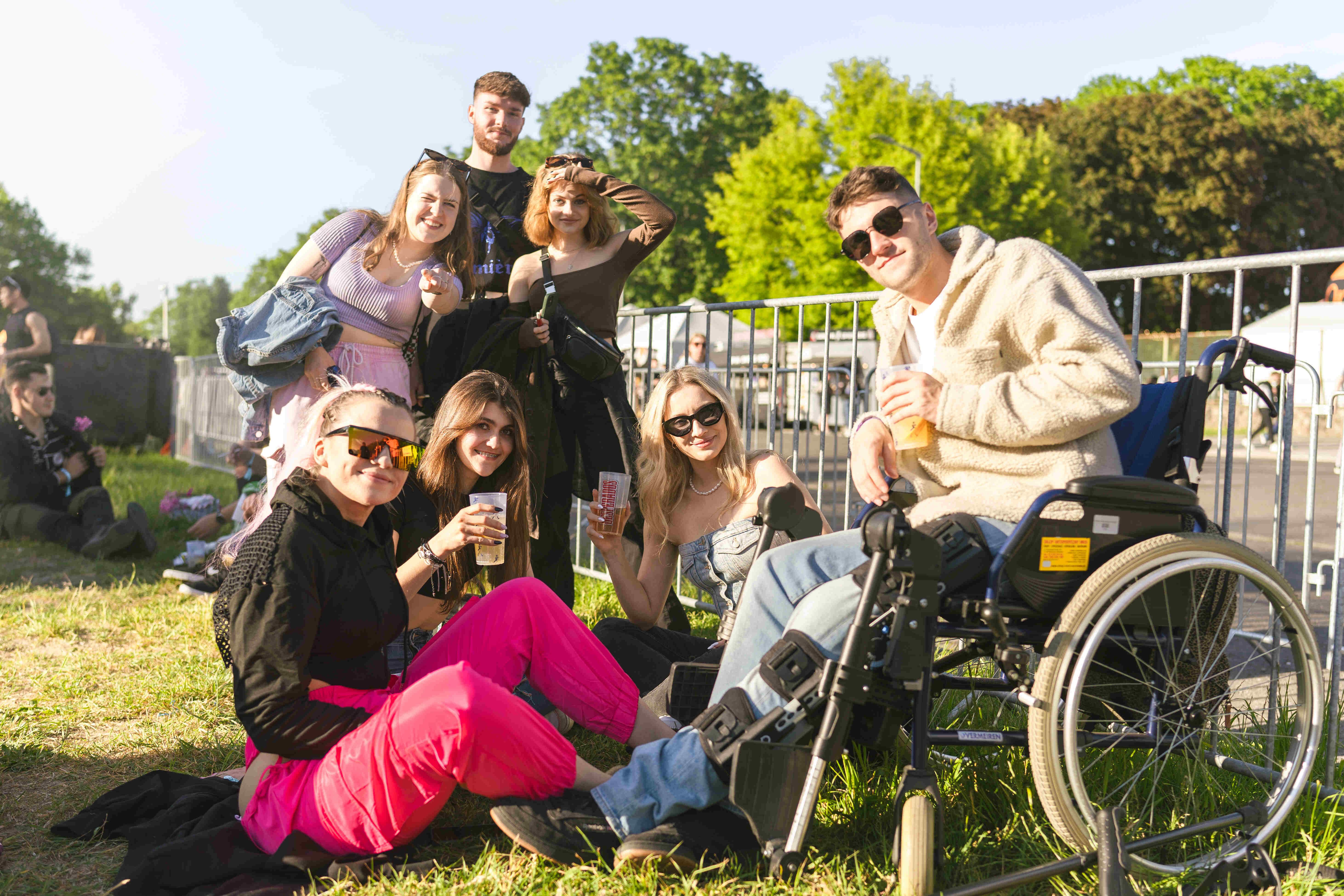 A group of festival goers during the Orange Warsaw Festival 2023