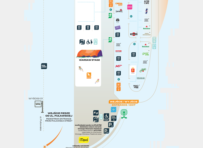 General map of Orange Warsaw Festival 2025